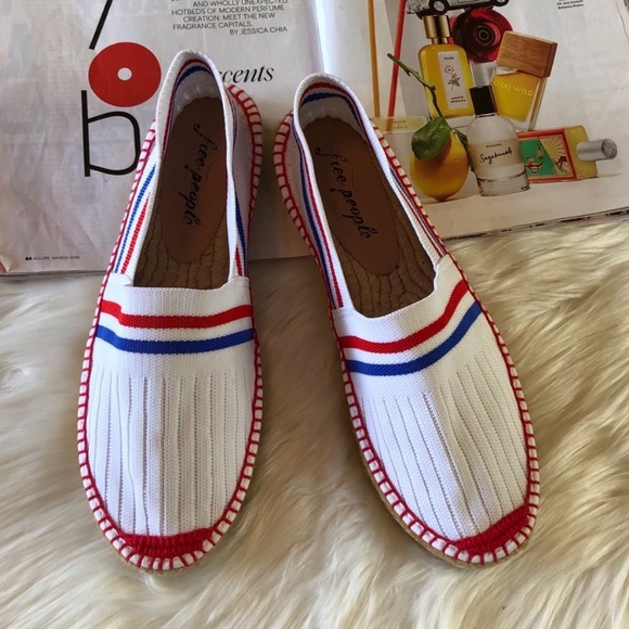 Free People On a Boat White Espadrilles Flats 40 - Picture 2 of 5